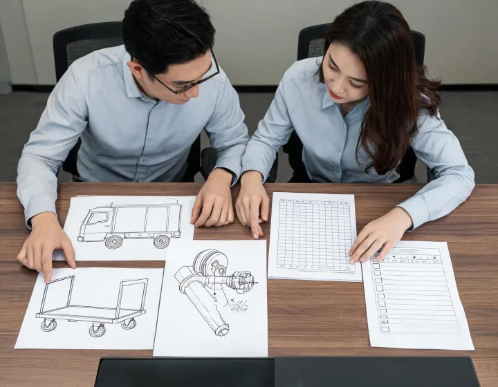 Utility Cart quotation ledger and configuration drawing review
